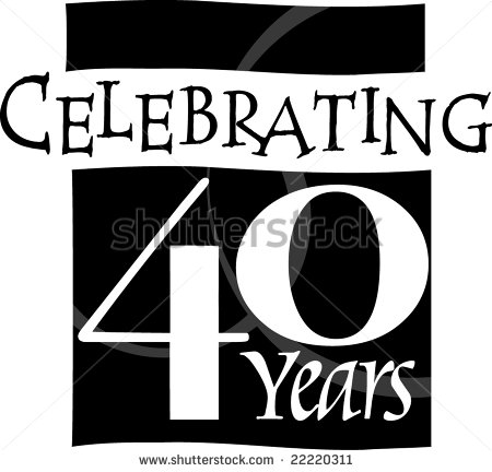 40 Anniversary Clipart Forty Year Anniversary Banner