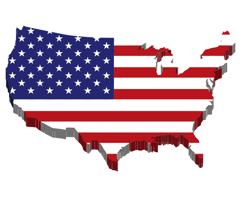 America Map Flag By Gdj
