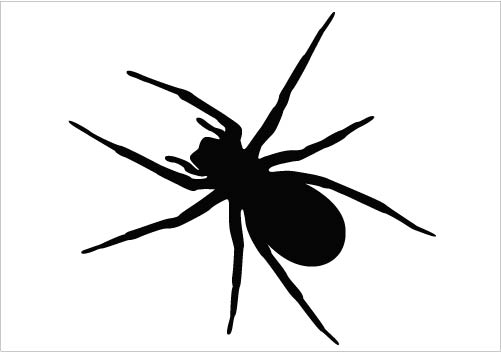 An Ideal Spider Vector Silhouette Vector Clipart In Detail Design