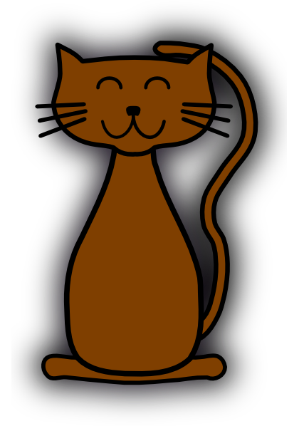 Brown Cat Clip Art At Clker Com   Vector Clip Art Online Royalty Free