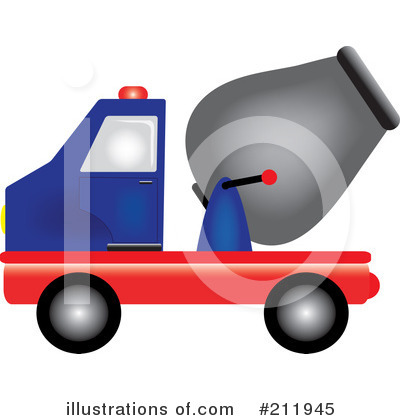 Cement Truck Clipart  211945 By Pams Clipart   Royalty Free  Rf  Stock