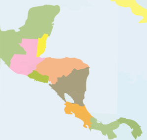 Central America And The Caribbean Political Map Clip Art At Clker Com    