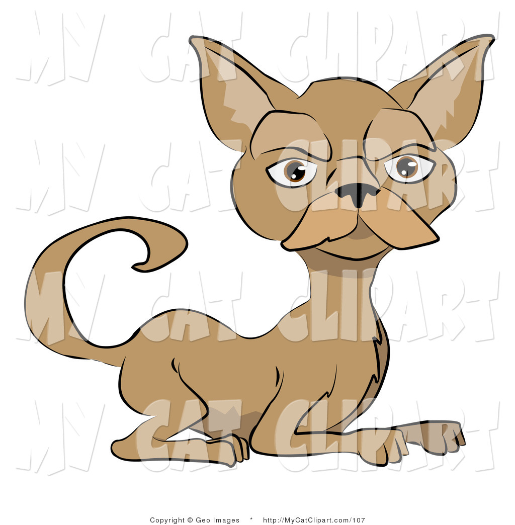 Clip Art Of A Brown Cat With A Mustache Looking Forward By Geo Images