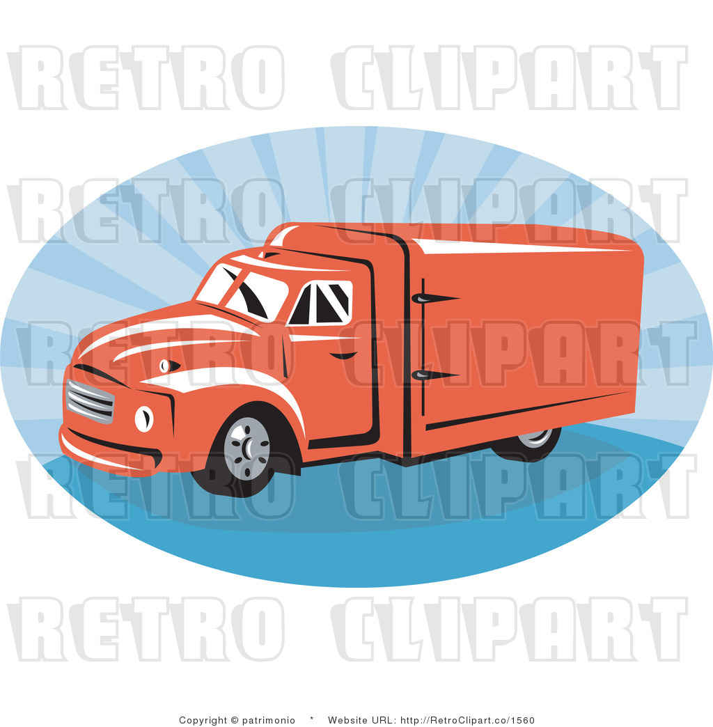 Delivery Truck Against Classic Blue Background By Patrimonio    1560