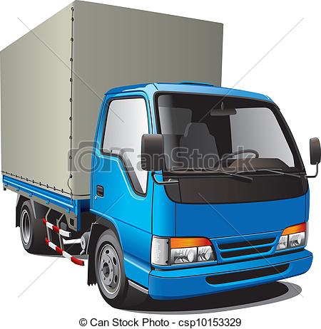 Detailed Image Of Small Blue Truck Isolated On White Background  File    