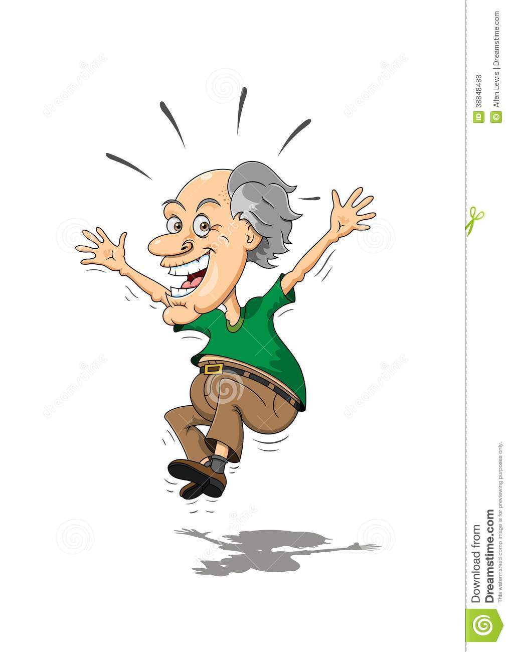 Elderly Man Jumping For Joy Stock Illustration   Image  38848488