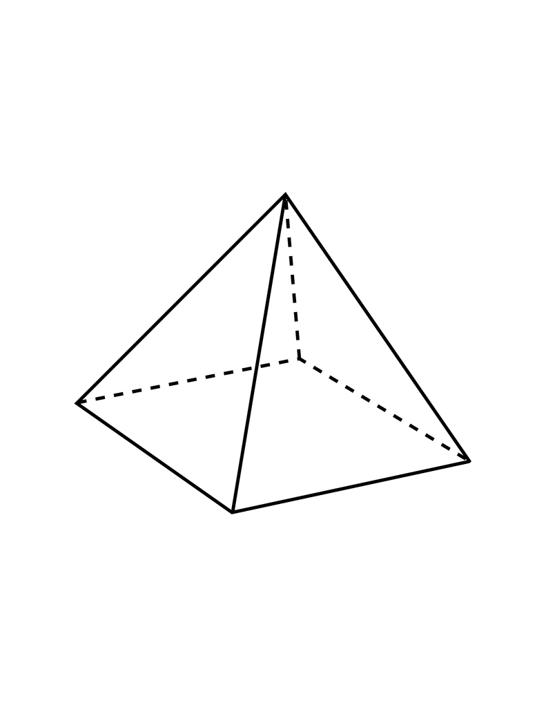 Flashcard Of A Pyramid With A Square Base   Clipart Etc
