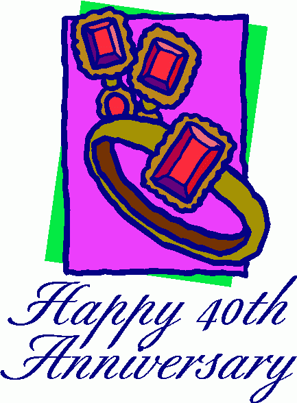 Happy 40th Anniversary Clipart   Happy 40th Anniversary Clip Art