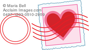 Heart Stamp From A Lover Letter   Royalty Free Clip Art Image
