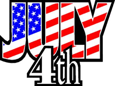 Independence Day Free Clipart  Happy July 4th Text Banner Clipart