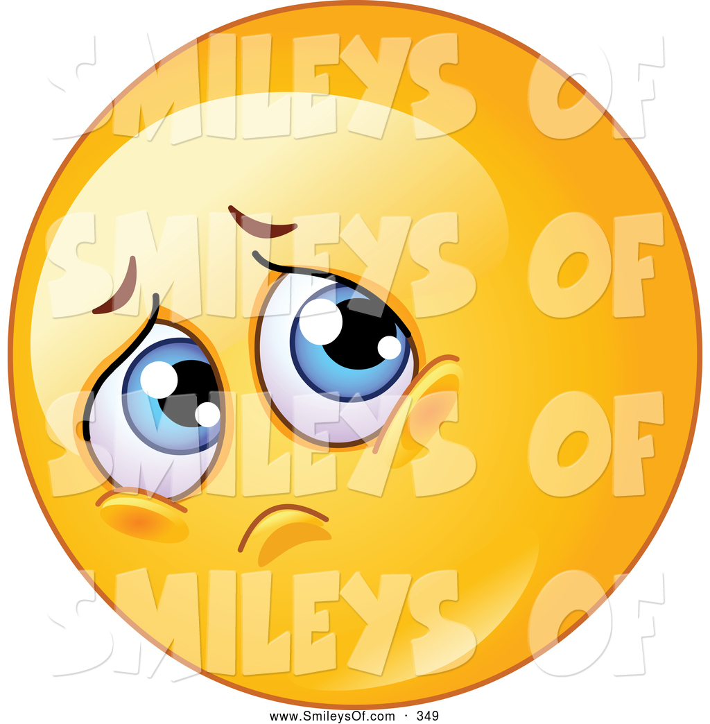 Larger Preview  Vector Of Sad Emoticon Pouting On White By Yayayoyo