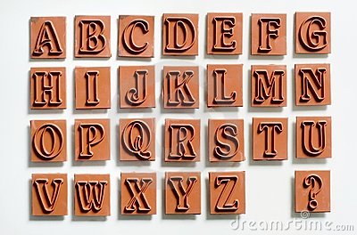 Letters Of English Alphabet   Rubber Stamps