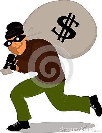 Masked Bandit Clipart Cartoon Thief Mask Carrying