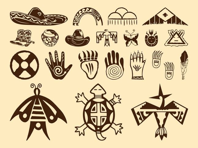 Native American Stylized Wolf   Native American Symbols
