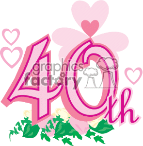 Royalty Free 40th Anniversary Clipart Image Picture Art   369293