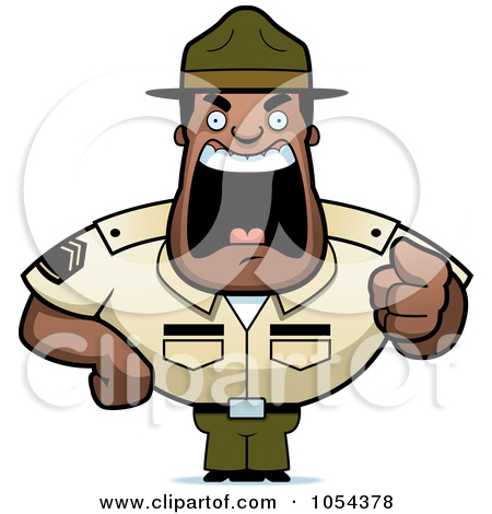 Royalty Free  Rf  Clipart Illustration Of A Screaming Tough Drill
