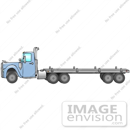 Showing Gallery For Semi Truck Flatbed Trailer Clipart