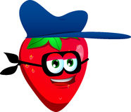 Thief Strawberry With Mask Royalty Free Stock Image