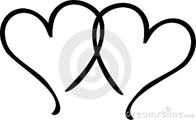 Two Hearts Clipart Black And White   Clipart Panda   Free Clipart