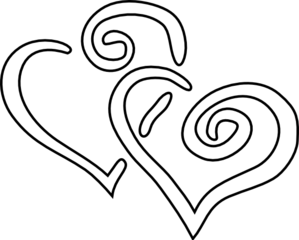 Two Hearts Clipart Black And White   Clipart Panda   Free Clipart