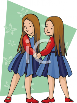 0511 0903 0420 5329 Twin Sisters Clipart Image Jpg