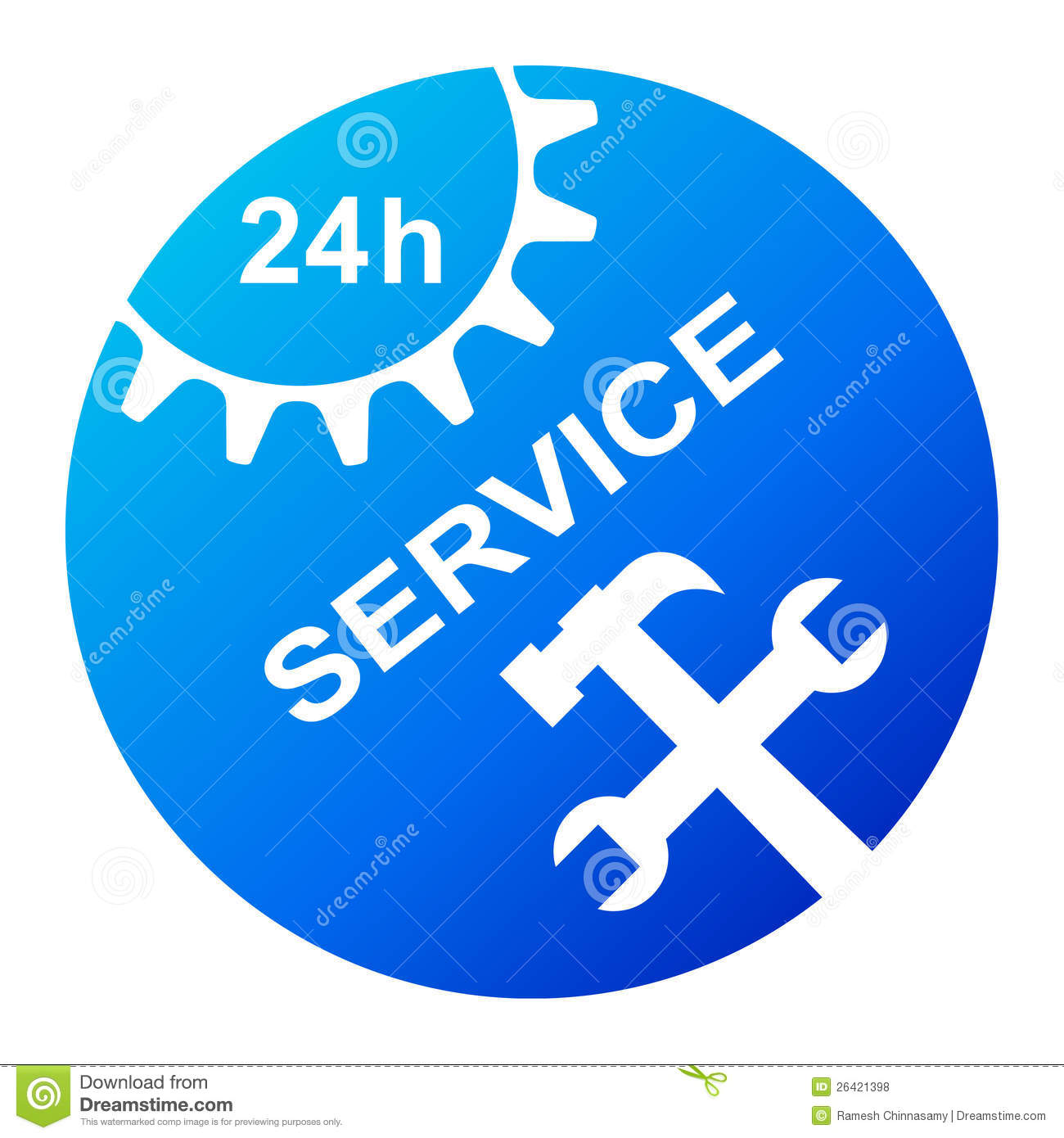 24 Hour Service Royalty Free Stock Photos   Image  26421398