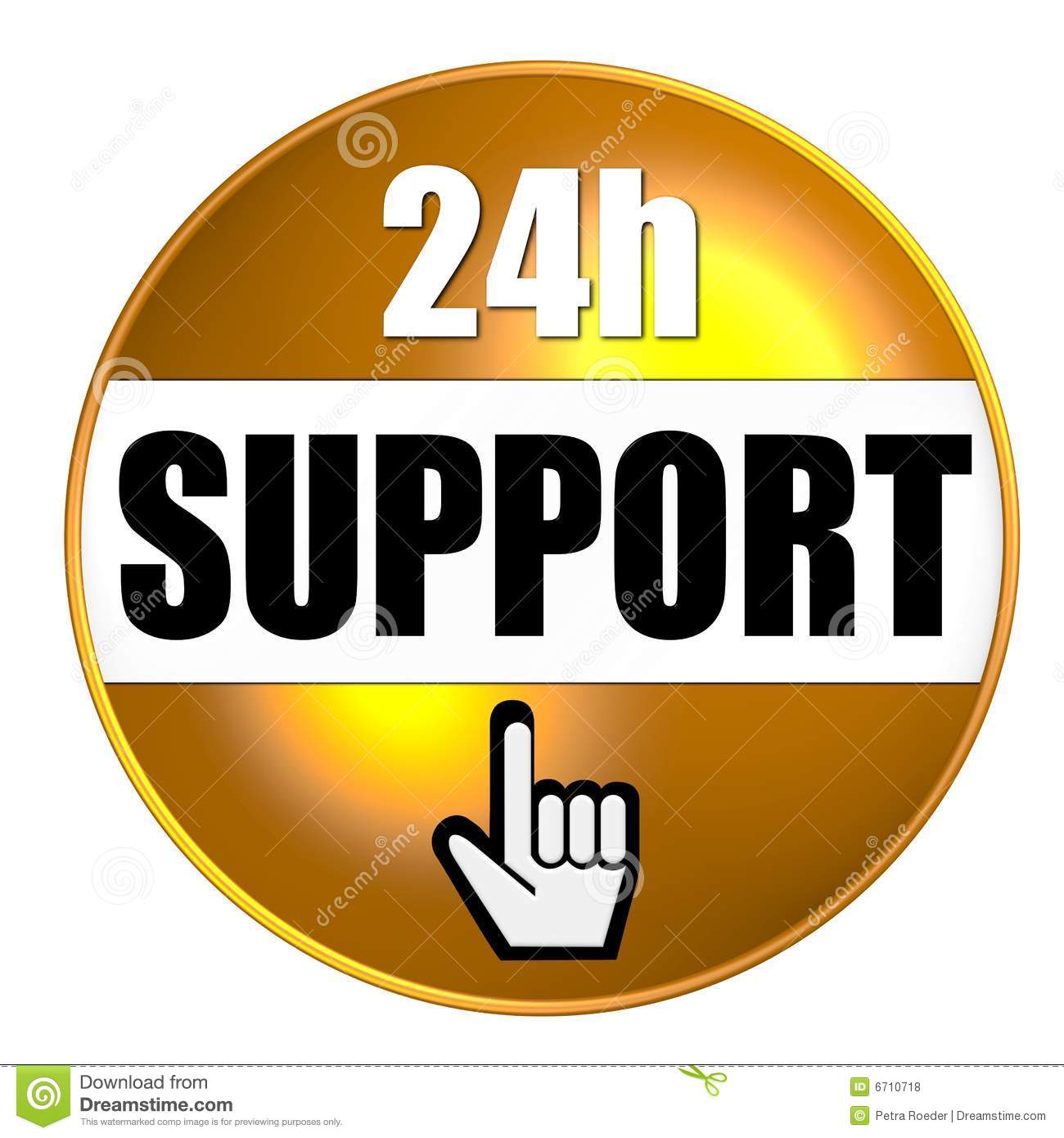 24 Hour Support Graphic Royalty Free Stock Photos   Image  6710718