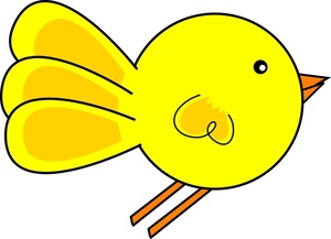 Bird Clipart Image   Cute Little Chicky Drawn In A Cartoon Style