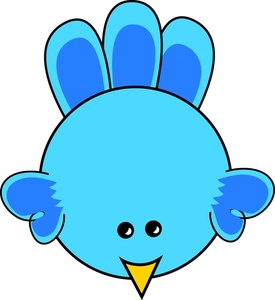 Bluebird Clipart Image  Funny Cute Bluebird Of Happiness Cartoon Bird