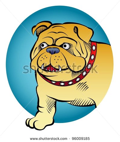 Bulldog Cartoon Character