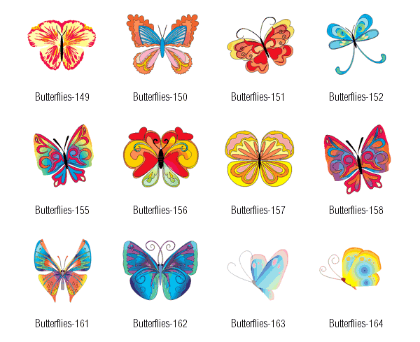 Butterflies Free Vector Clipart Face