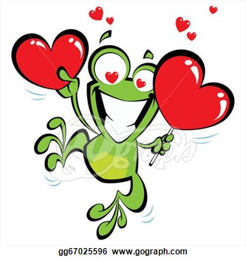 Clip Art   Crazy Frog In Love  Stock Illustration Gg67025596