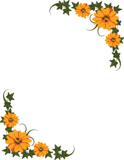 Clip Art Flower Frame Ppt Backgrounds Template For Presentation   Ppt    