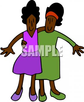 Closeness Clipart 0511 1007 0517 5422 Ethnic Twin Sisters Clipart