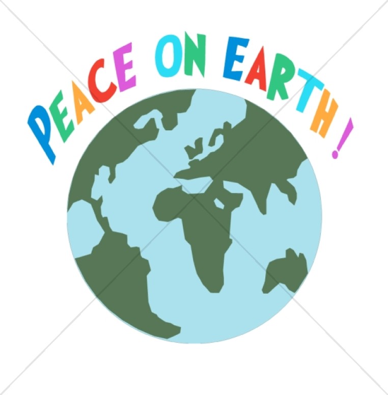 Colorful Peace On Earth With World   Peace Clipart