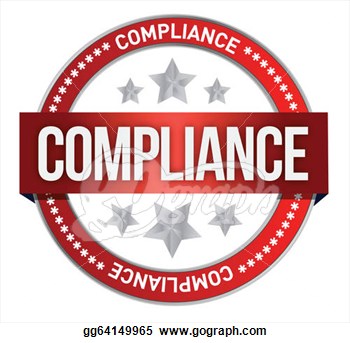 Compliance Seal Stamp Illustration Design Over White  Stock Clipart