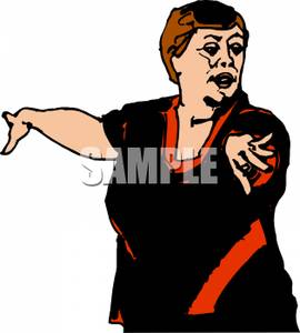 Dance Instructor Demonstrating A Dance Move   Royalty Free Clipart    