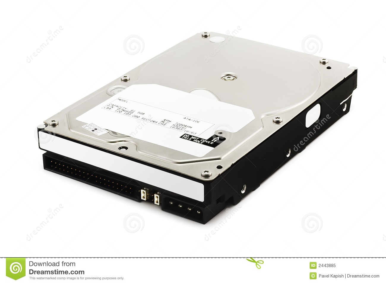 Hard Disk Drive On White Royalty Free Stock Photo   Image  2443885