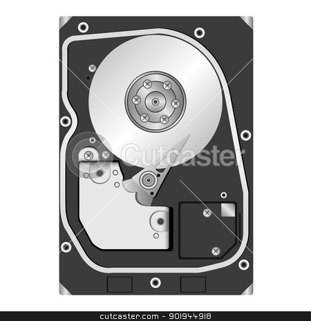 Hard Disk Drive  Stock Vector Clipart Computer Hard Disk Drive    
