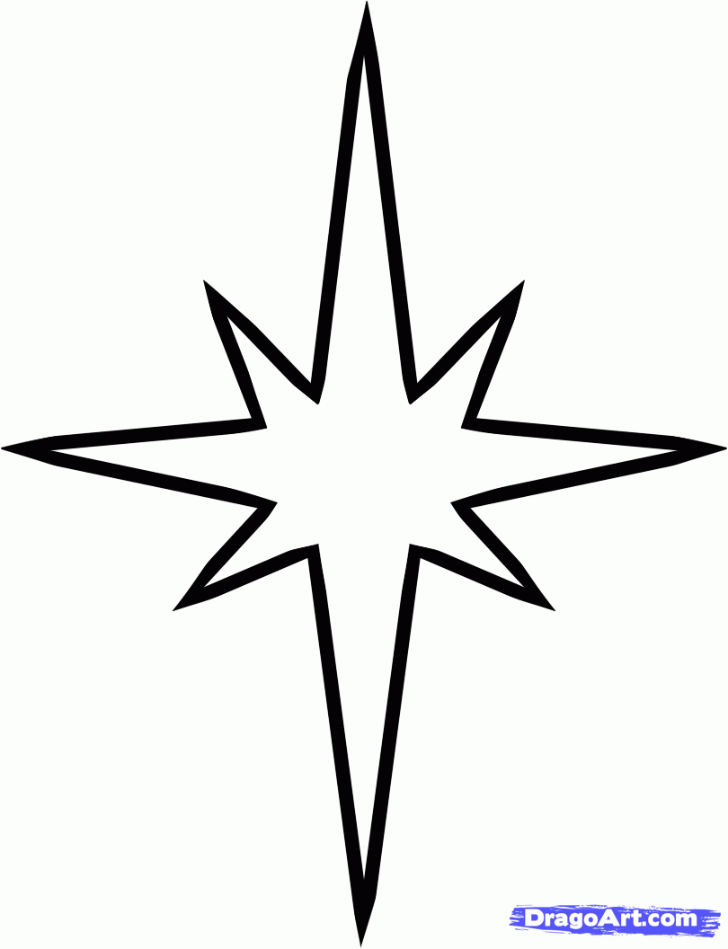 How To Draw A Christmas Star Step 4