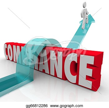 Illustration   Compliance Person Jumping Rules Regulations   Clipart
