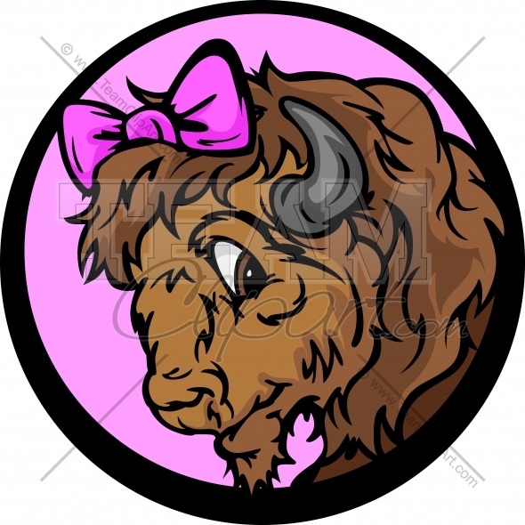 Lady Buffalo Clipart Clipart In An Easy To Edit Vector Format 
