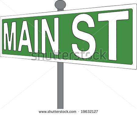 Main Street Clipart Illustration Of Main St Sign
