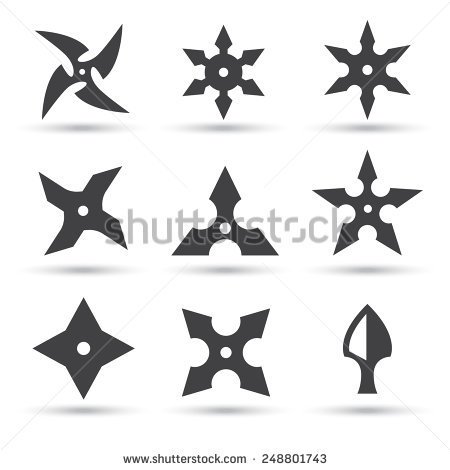 Ninja Star Symbol Icon Clipart