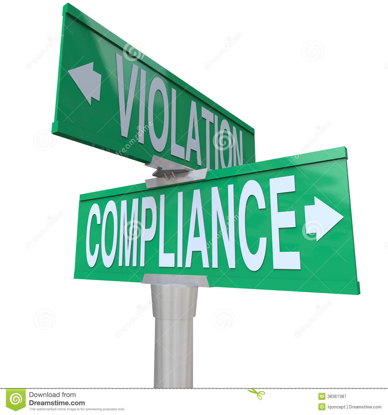 Royalty Free Stock Photography  Compliance Vs Violation Street Road