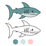 Shark  Coloring Book Page  Cartoon Vector Illustration  Stock Photos