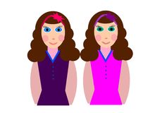 Twin Sisters Royalty Free Stock Images