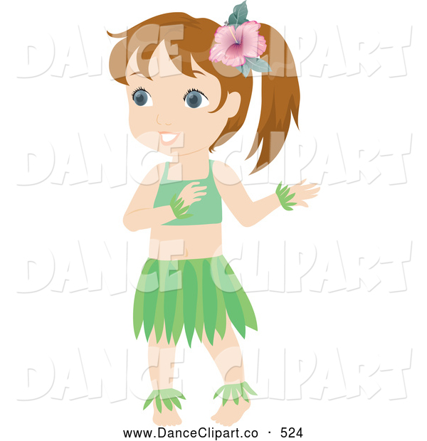Vector Clip Art Of A Cute Hula Girl By Rosie Piter    524