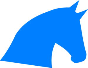 Blue Horse Head Silhouette Clip Art At Clker Com   Vector Clip Art