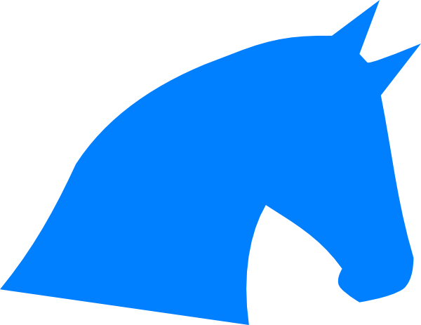 Blue Horse Head Silhouette Clip Art At Clker Com   Vector Clip Art